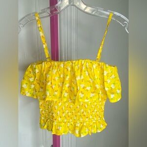 NWOT SOLID & STRIPED Yellow Floral Shorts Tops Set